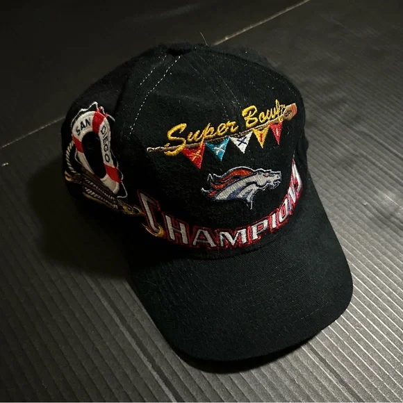 Vintage 1998 Denver Broncos Super Bowl XXXII 32 Champions Cap Hat  Adjustable OS